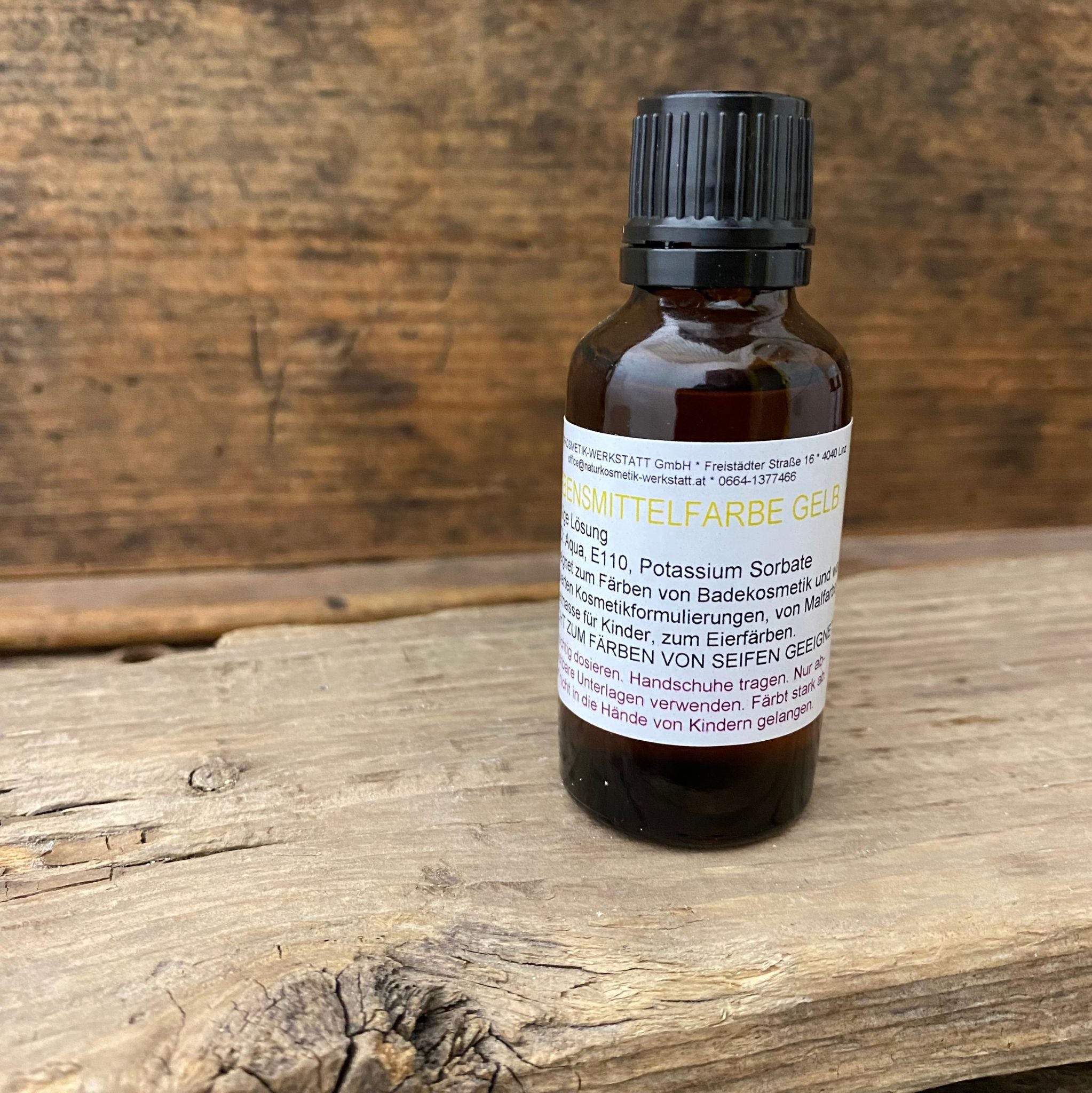 Lebensmittelfarbe Gelb, 1 %ige Lösung - 30 ml