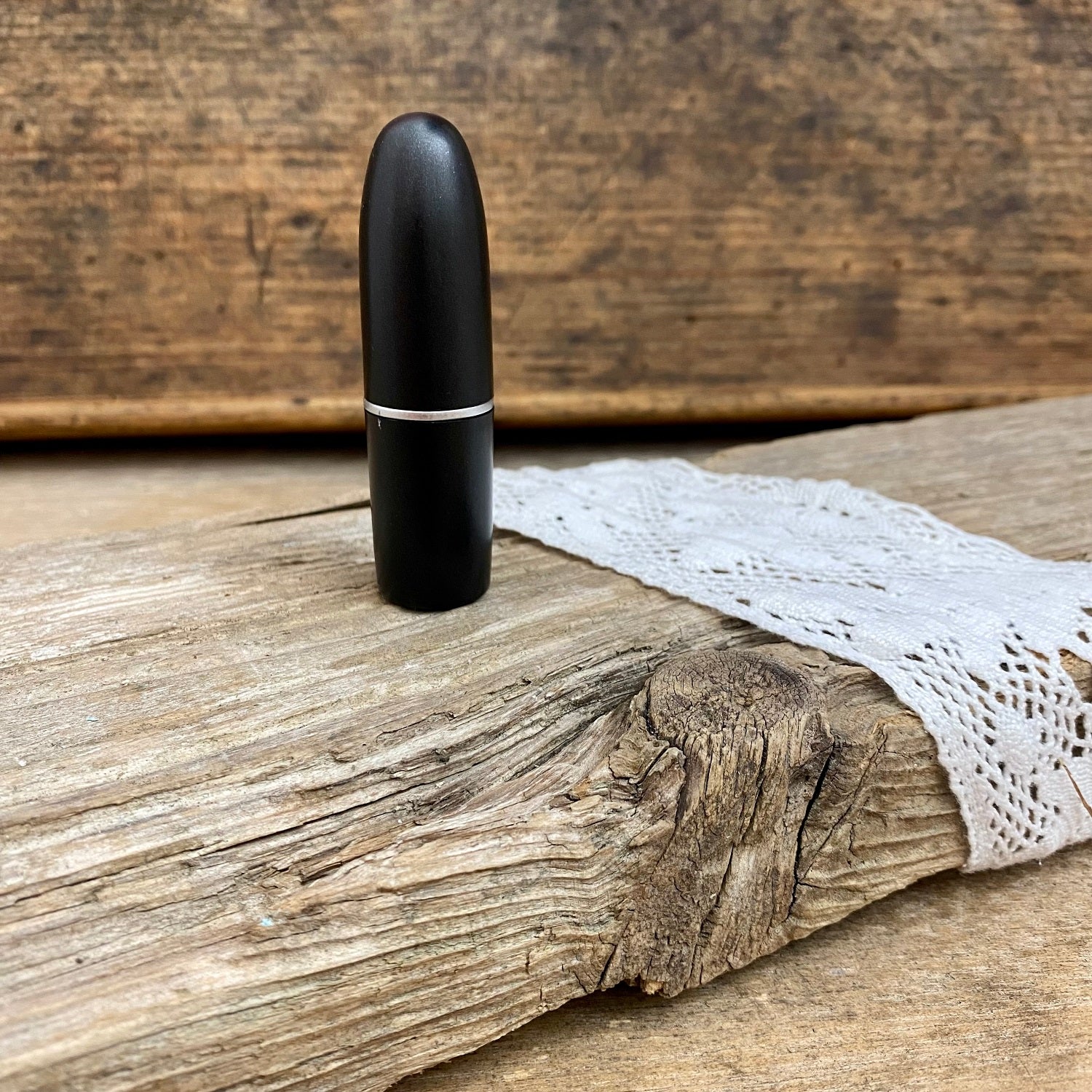 Lipstick Case Black & Silver