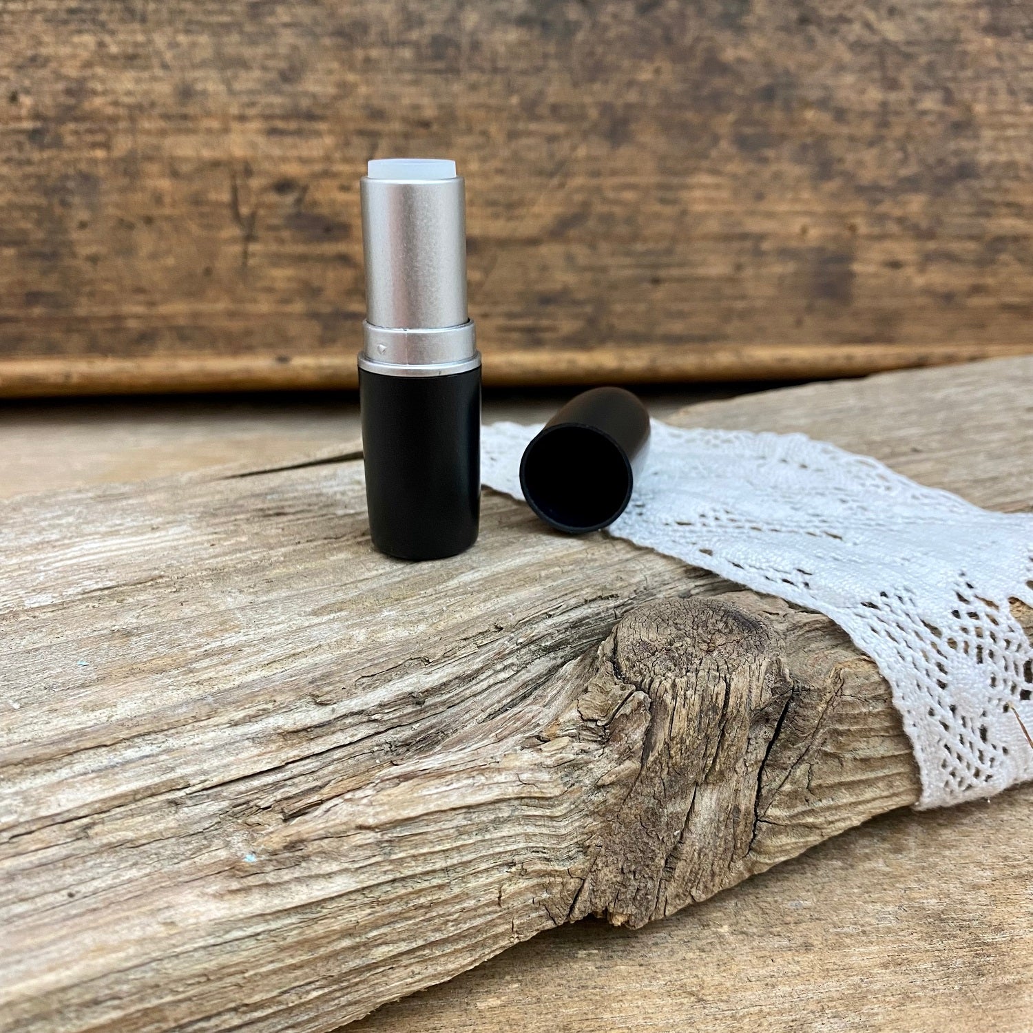 Lipstick Case Black & Silver